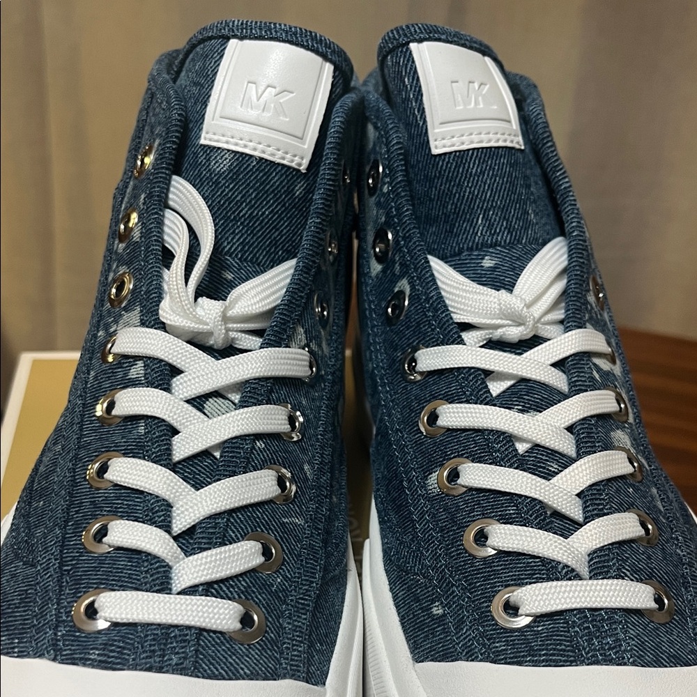 Michael Kors Denim High-Top Sneakers - Picture 3 of 7